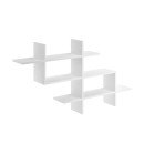 Ραφιέρα τοίχου Halic Megapap χρώμα λευκό 150x22x82εκ.