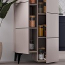 Ντουλάπι κουζίνας/μπάνιου - Παπουτσοθήκη Stair Megapap χρώμα ανοιχτή μόκα 62,2x37,4x156εκ.