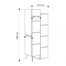 Ντουλάπι κουζίνας/μπάνιου - Παπουτσοθήκη Stair Megapap χρώμα λευκό 62,2x37,4x156εκ.