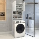 Έπιπλο πλυντηρίου Ramsey Megapap χρώμα λευκό 65x27x190,6εκ.