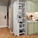 Ντουλάπα κουζίνας/μπάνιου Charlie Megapap χρώμα λευκό 62,6x35,8x186εκ.