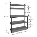 Έπιπλο κουζίνας Foyer Megapap χρώμα μαύρο - ανθρακί 101x36x160,7εκ.