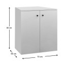 Έπιπλο πλυντηρίου Gray Megapap χρώμα λευκό 70x66x90εκ.