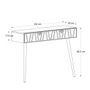 Κονσόλα επιτοίχια Forest Megapap χρώμα λαδί - καρυδί 120x35x89,3εκ.