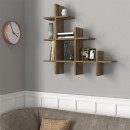 Ραφιέρα τοίχου Juke Megapap χρώμα καρυδί 81,8x18x80εκ.