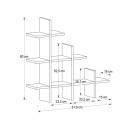 Ραφιέρα τοίχου Juke Megapap χρώμα καρυδί 81,8x18x80εκ.