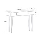 Κονσόλα Helsinki Megapap χρώμα καρυδί 120x35,5x90εκ.