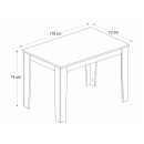 Τραπέζι Darlen Megapap χρώμα λευκό - sapphire oak 110x72x74εκ.