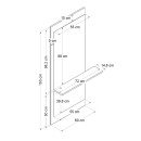 Καθρέπτης τοίχου Piyar Μegapap χρώμα λευκό 60x14,6x150εκ.