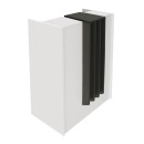 Γραφείο υποδοχής - reception Hola Megapap χρώμα λευκό - ανθρακί 93,6x45,2x110,3εκ.