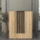 Γραφείο υποδοχής - reception Hola Megapap χρώμα sepet oak - ανθρακί 93,6x45,2x110,3εκ.