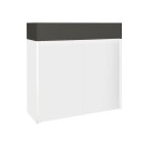 Γραφείο υποδοχής - reception Wilko Megapap με LED χρώμα λευκό - ανθρακί 113,6x42x110εκ.