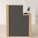 Γραφείο υποδοχής - reception Enter Megapap χρώμα sepet oak - ανθρακί 86,9x40x110,3εκ.