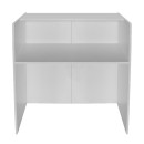 Γραφείο υποδοχής - reception Aloha Megapap με LED χρώμα λευκό - ανθρακί 95,5x40x110,3εκ.