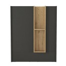 Γραφείο υποδοχής - reception Bonveno Megapap χρώμα ανθρακί - sepet oak 90x43,2x110εκ.
