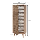 Παπουτσοθήκη - Ντουλάπι Soho Megapap χρώμα sonoma 50x38x135εκ.