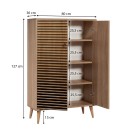 Παπουτσοθήκη - Ντουλάπι Soho Megapap χρώμα sonoma 80x36x127εκ.