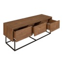 Έπιπλο τηλεόρασης Amedeo Megapap χρώμα καρυδί 140x40x50εκ.