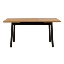 Τραπέζι Jemmy Megapap επεκτεινόμενο χρώμα φυσικό - μαύρο 120/153x75x77εκ.