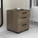 Κομοδίνο - Συρταριέρα γραφείου Roco Megapap χρώμα καρυδί 40x39x57εκ.