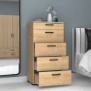 Συρταριέρα Helia Megapap χρώμα φυσικό οξιάς 60x44x108εκ.