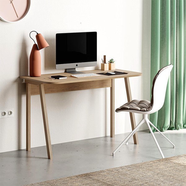 Γραφείο εργασίας Luton Megapap χρώμα sapphire oak 120x60x75εκ.