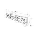 Κρεμάστρα τοίχου Flow Megapap χρώμα λευκό 63x1,8x9,8εκ.