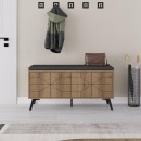 Παπουτσοθήκη Dune Megapap χρώμα ανοιχτό καρυδί 107x35x55εκ.