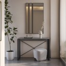 Κονσόλα Archie Megapap χρώμα γκρι ρετρό - μαύρο 110x35x75εκ.