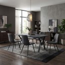 Τραπέζι Walter Megapap Mdf - μεταλλικό χρώμα σκούρο γκρι σκυροδέματος 160x80x75εκ.