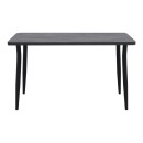 Τραπέζι Levico Megapap Mdf - μεταλλικό χρώμα σκούρο γκρι σκυροδέματος 130x75x75εκ.