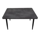 Τραπέζι Levico Megapap Mdf - μεταλλικό χρώμα σκούρο γκρι σκυροδέματος 130x75x75εκ.