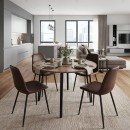 Τραπέζι Zeno Megapap χρώμα ακακίας Ø110x73,5εκ.