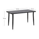 Τραπέζι Levico Megapap Mdf - μεταλλικό χρώμα σκούρο γκρι σκυροδέματος 120x70x75εκ.