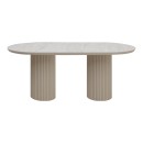 Τραπέζι Hazar Megapap Mdf χρώμα travertine - sandstone 180x90x77εκ.