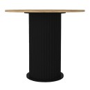 Σετ τραπεζαρία 5τμχ Bohema - Kevin Megapap χρώμα μαύρο/sepet oak - μόκα Ø90x77,7εκ.