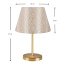 Φωτιστικό επιτραπέζιο Rosenthal Megapap ύφασμα Pvc χρώμα χρυσό 22x17x37εκ.