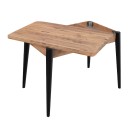 Τραπέζι Dolunay Megapap επεκτεινόμενο χρώμα atlantic pine - μαύρο 100x60(120x100)x79,5εκ.