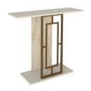 Κονσόλα Alderas Megapap χρώμα sandstone - travertine - χρυσό 90x29,6x76,8εκ.