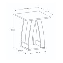 Τραπεζάκι βοηθητικό - Κομοδίνο Deros Megapap χρώμα sepet oak 45x45x56εκ.