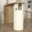 Τραπέζι μπαρ Bohema Megapap χρώμα sepet oak - ivory 150x51,6x101,8εκ.