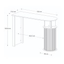 Τραπέζι μπαρ Bohema Megapap χρώμα sepet oak - ivory 150x51,6x101,8εκ.