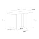 Κονσόλα Cortado Megapap χρώμα καρυδί 120x35x75εκ.