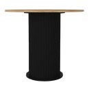 Τραπέζι Bohema Megapap χρώμα μαύρο - sepet oak Ø90x77,7εκ.