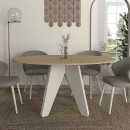 Τραπέζι Rebel Megapap χρώμα rota oak - sandstone 150x90x75εκ.