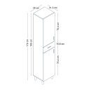Ντουλάπι κουζίνας - μπάνιου Selina Megapap χρώμα ανθρακί 35x31x179εκ.