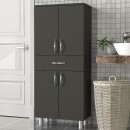 Ντουλάπι κουζίνας - μπάνιου Montana Megapap χρώμα ανθρακί 59,4x31,5x140εκ.