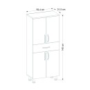 Ντουλάπι κουζίνας - μπάνιου Montana Megapap χρώμα ανθρακί 59,4x31,5x140εκ.