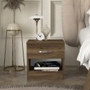 Κομοδίνο Lube Megapap χρώμα καρυδί 40x28,2x40εκ.