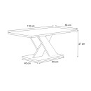 Τραπεζάκι σαλονιού Marcello Megapap χρώμα λευκό 110x55x47εκ.